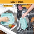 thumbnail image 5 of ZIVACATE Silicone Air Fryer Liners 3 Pack Foldable Square Silicone Pot Basket Bowl Liner Baking Tray Air Fryer Inserts Accessories Reusable 8 Inch,Blue, 5 of 7