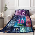 thumbnail image 6 of 18th Birthday Blanket Soft Flannel Throw Blanket Lightweight Cozy Birthday Blanket for Boys Girls Adults Comfortable Bed Blanket for Sofa Living Room Home Camping Couch (50"x60"), 6 of 6
