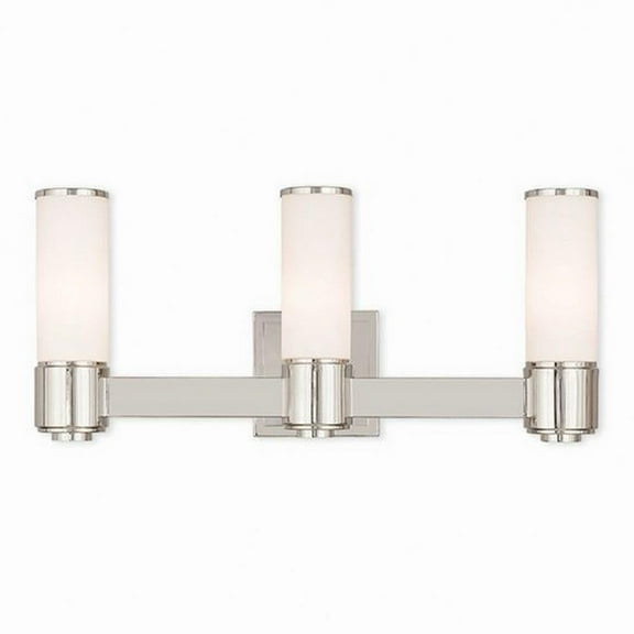 3 Light Ada Bathroom Light in Contemporary Style 22 inches Wide By 9.75 inches High-Polished Nickel Finish Bailey Street Home 218-Bel-2120505