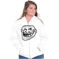 thumbnail image 4 of Troll Face Original Meme Smile Mad Unisex Plus Size Zip Hoodie Brisco Brands 4X, 4 of 5