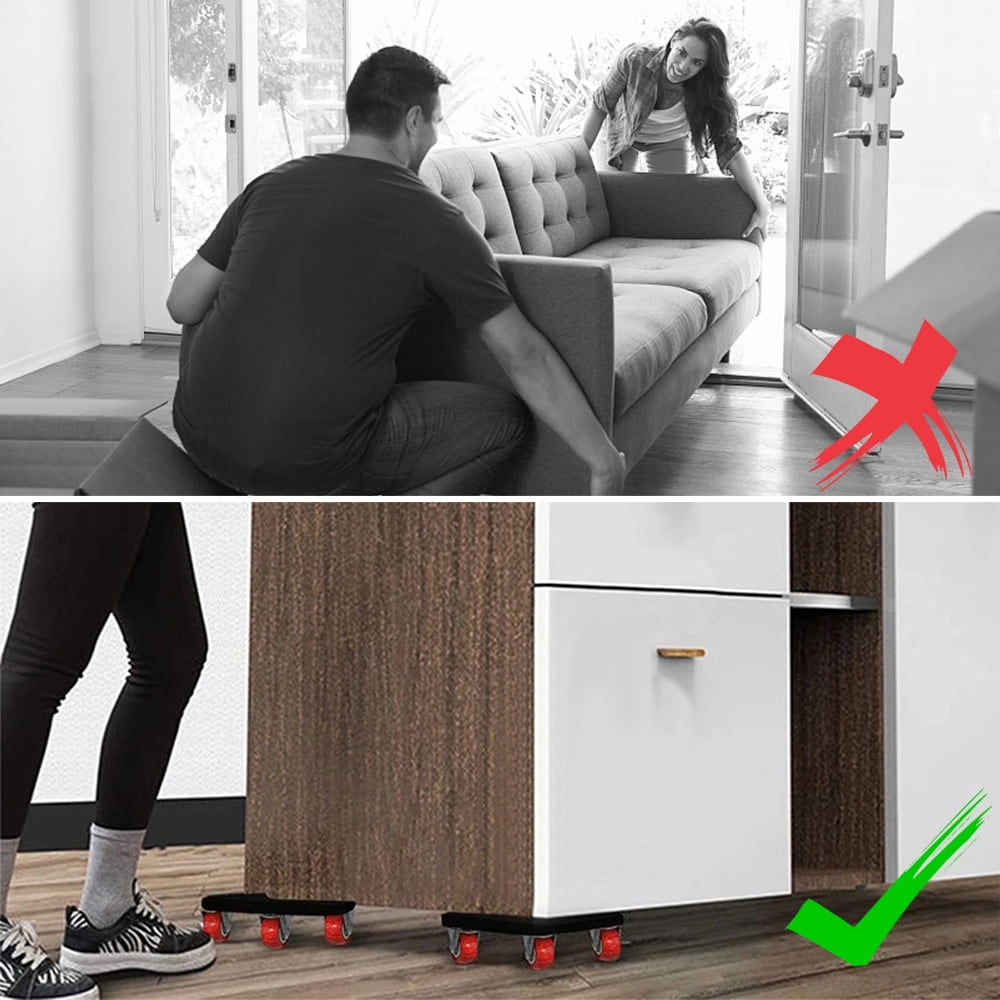 NKTIER Furniture Lifter Mover Tool Set 400KG Heavy Duty Furniture Lifter with 4 Sliders Large Furniture 360 Degree Rotatable Pads Kit for Sofas Refrigerators Carpet Hard Floors Couches