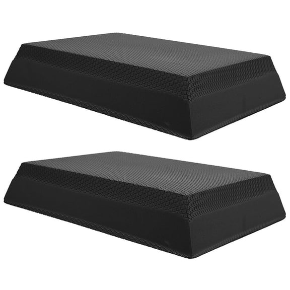 LOLIPPYY 2Pcs Black Yoga Balance Pads with Anti Skid Surface for Stability Training