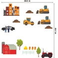 thumbnail image 3 of THE CITY - Removable Home Art Farm Barn & Buildings Design Multicolored Vinyl Wall Decal Sheet - Stick And Peel Kids Bedroom Police & Construction Vehicles Adhesive Wall Decor Sticker 21.9" x 20.9", 3 of 3
