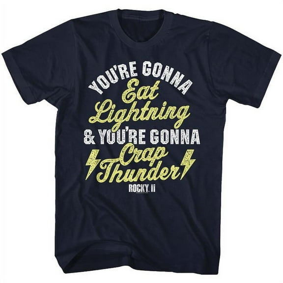 Rocky Lightning And Thunder Navy Adult T-Shirt