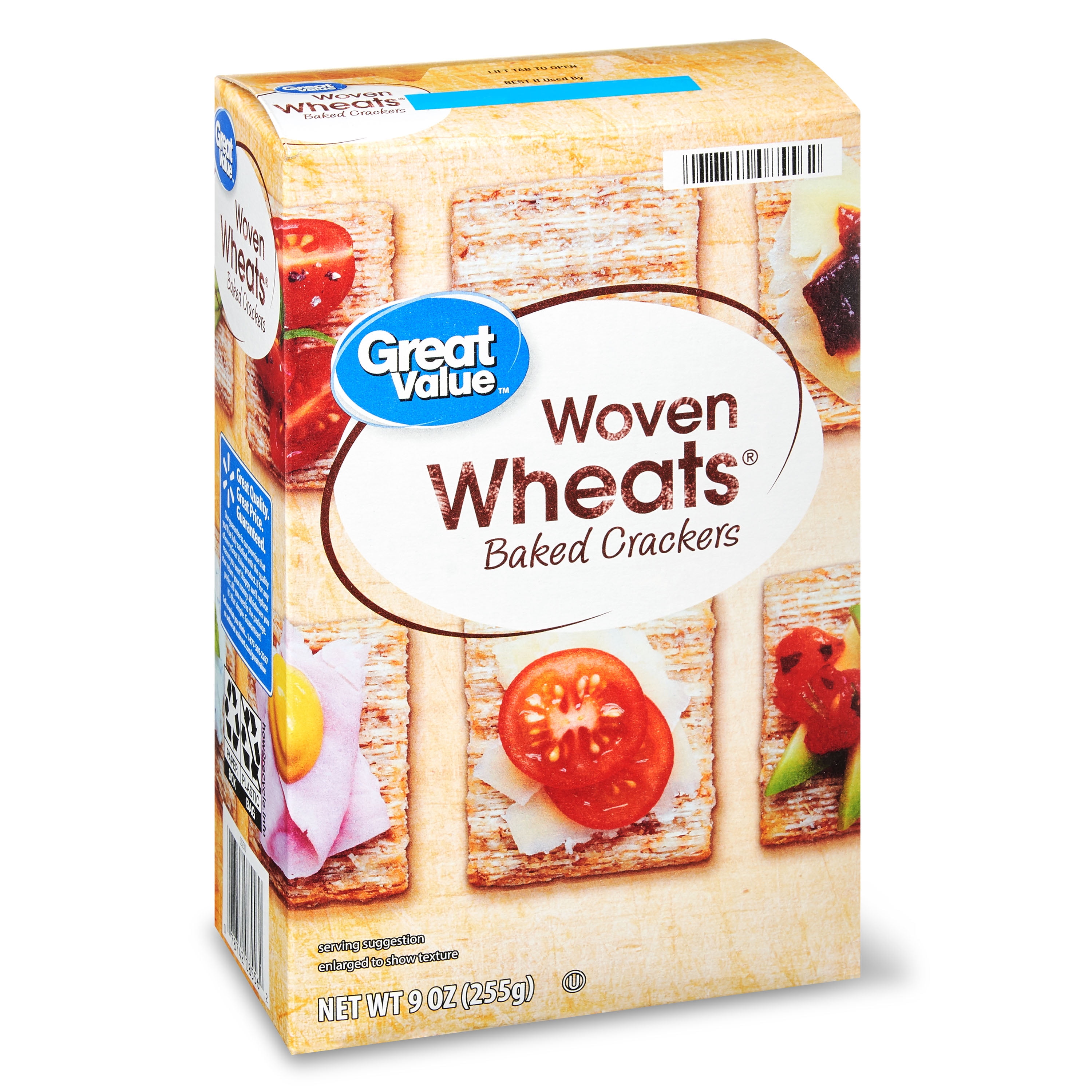 Great Value Woven Wheats Baked Crackers, 9 oz