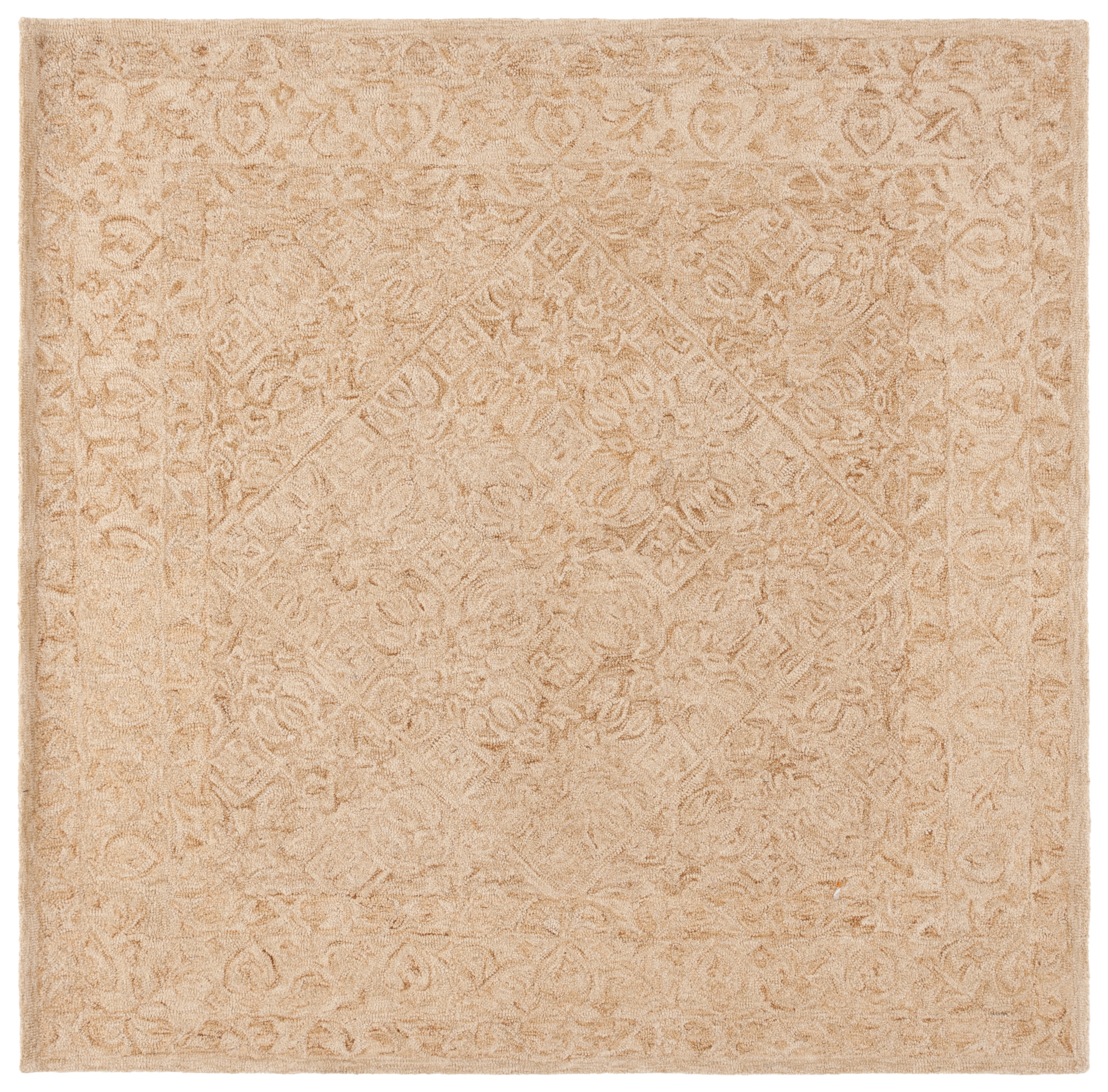 Safavieh Dip Dye Felicia Floral Area Rug, Gold/Ivory, 7' x 7' Square