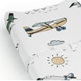 thumbnail image 4 of Sweet Jojo Designs Airplane Green and Blue Boy Changing Pad Cover Sheet, 4 of 6
