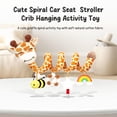 thumbnail image 2 of Asiento de coche en espiral para bebés, jirafa de peluche, de 0 a 6 meses, con sonajeros, 2 of 9