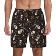 thumbnail image 3 of Uemuo Pirate Skulls Pattern Mens Swim Trunks Quick Dry Board Shorts with Mesh Lining, Stretch Beach Shorts Quick Dry No-Chafing Board Shorts-Small, 3 of 9