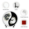 thumbnail image 4 of Gaeub Unicorn in Yoga Print Ceramic Plate,Dinner Plates,Bone China Decorative Plates with Display Stand,Art Ceramic Ornaments for Wall Hanging Decoration-6in, 4 of 6