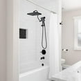 thumbnail image 7 of 13-Inch Shower Heads with Multi-Function Handheld Sprayer Combo, 3-Way Metal Extended Diverter with Holder and Metal Adjustable Curved Shower Extension Arm, Extra Long Hose Matte Black, 7 of 7