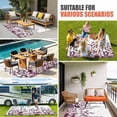 thumbnail image 4 of Red Botanical Outdoor Rug for Patio/Deck/Porch, Non-Slip Large Area Rug 6 x 9 Ft, Dragonfly Flower Leaf Retro Chinese Indoor Outdoor Rugs Washable Area Rugs, Reversible Camping Rug Carpet Runner, 4 of 8