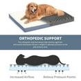 thumbnail image 2 of Dog Crate Bed Washable Dog Beds for Large Dogs, Big Waterproof Orthopedic Dog Bed with Egg Crate Foam Pet Bed Mat, Removable Oxford Cooling Cover, Khaki, 2 of 5