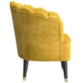 thumbnail image 2 of Chaise d’appoint moderne en velours, moutarde, 2 of 7