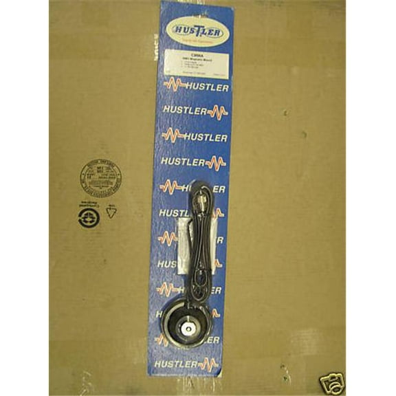 Hustler  4 in.Black Magnet Nmo Style with 17 ft. Rg58 Coax - Black - 4 in.