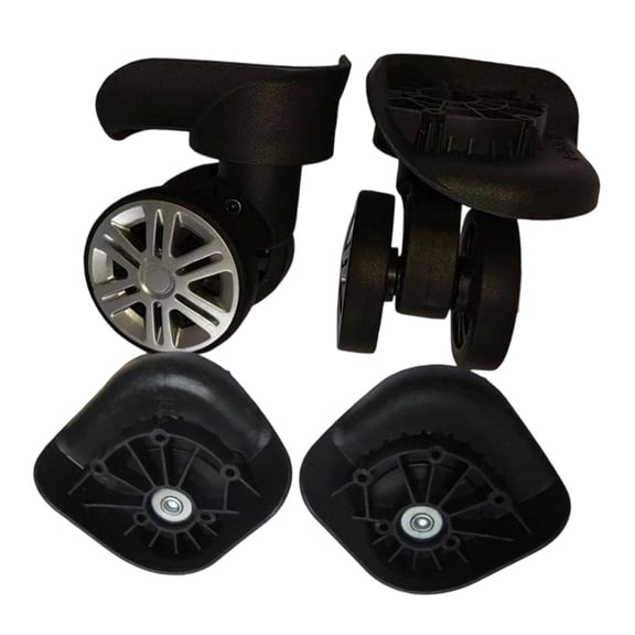 Pitycbo 2Pcs Luggage Suitcase Wheels Double Row Wheel Left Right Travel Trunk Repair Set S
