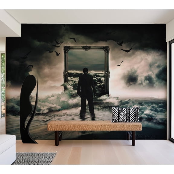 Tiptophomedecor Abstract Wallpaper Wall Mural - A Walk In The Clouds