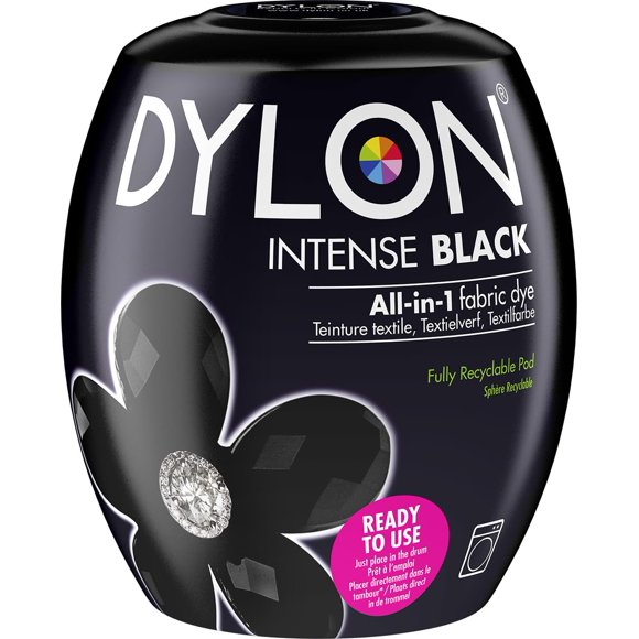 Cápsula de tinte para tela Dylon Negro Intenso 350 g