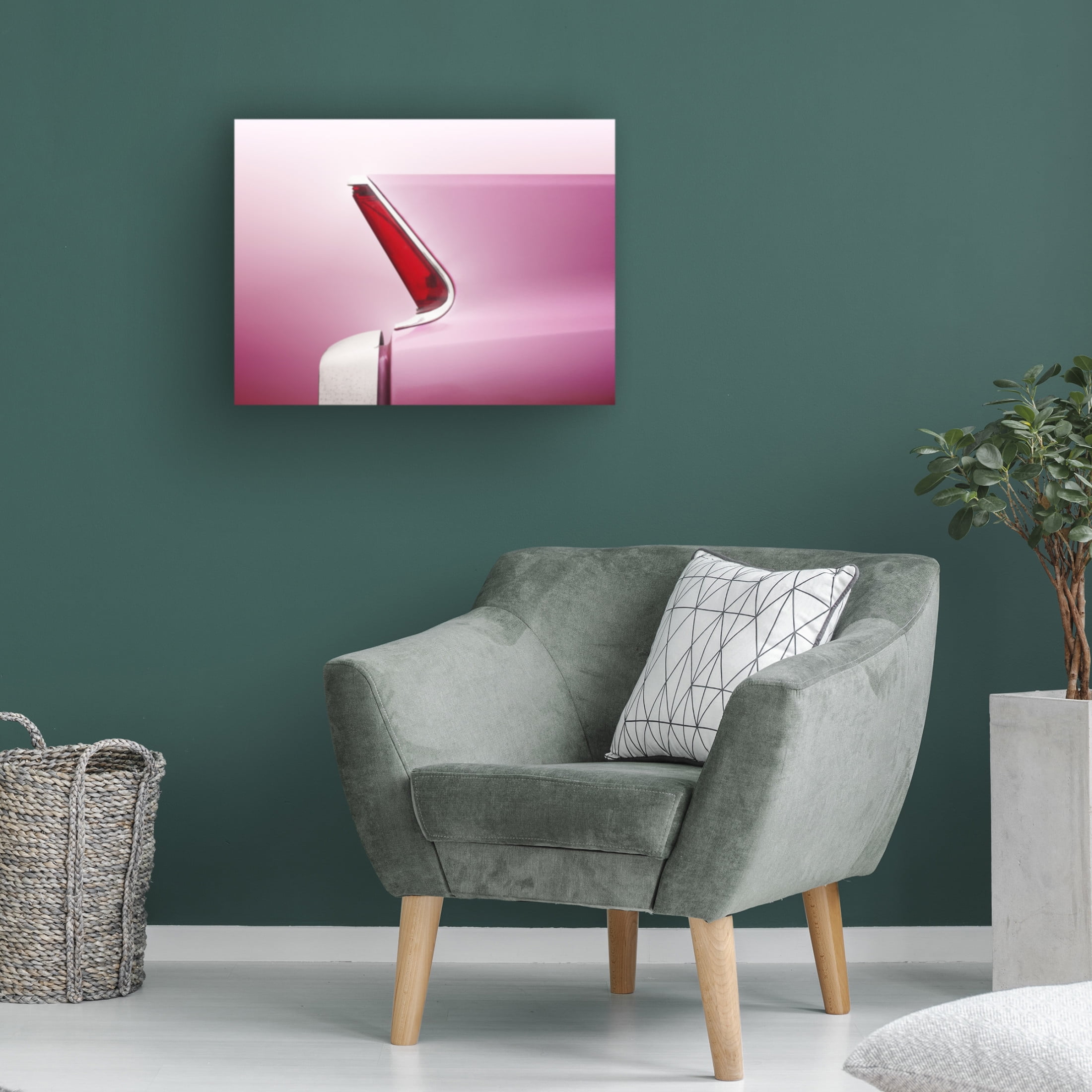 Trademark Fine Art Beate Gube American classic car Deville 1963 tail fin abstract Canvas Wall Art