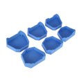 thumbnail image 1 of 6-Piece (3 Pairs) Blue Latex Dental Model Base Set - Assorted Sizes (Small, Medium, Large) for Dental Impression Tray Storage & Lab Work, Professional & Home Use, Clean, Soft, Odorless, Durable, 1 of 6
