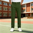 thumbnail image 5 of RQYYD Uniform Pants for Boys Straight Fit Chino Pants with Pockets Belt Loops 5-15 Years Kids Back To School, 5 of 9