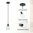 thumbnail image 4 of yeacher Matte Black Glass Pendant Light for Kitchen, 60W Max, Hanging Ceiling Lamp, Single Unit, US Standard, No Bulb Included, 4 of 6