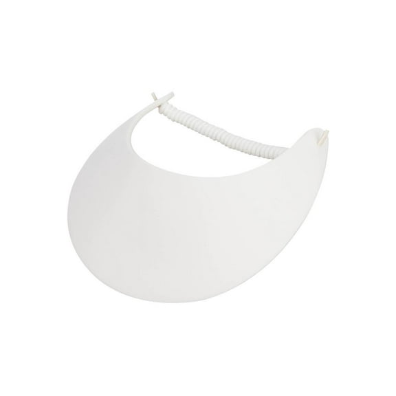 Fabric Foam Sun String Visor, White
