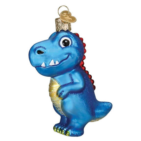 Old World Christmas A-Roarable Tyrannosaurus Glass Blown Ornament for Christmas Tree