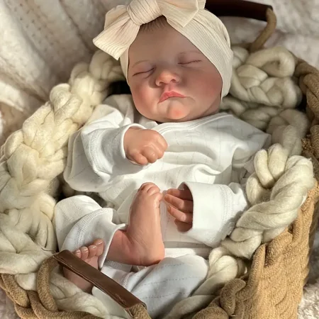 RBB 17 Inch Realistic 3D Hand-painted Reborn Baby Doll Levi, Realistic Newborn Real Life Baby Dolls Toy Gift for Kids Age 3+