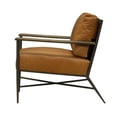 thumbnail image 4 of Iron Framing mango wood arms Gunine  leather cushions Mitzi Accent Chair, 4 of 6