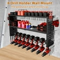 thumbnail image 4 of SQIREP Power Tool Organizer,3 Layers Storage Rack with 8 Drill Holders,Tool Organizer Wall Garage Organizer for Garage Organization, Workbench, Pegboard, Shed, 4 of 7