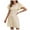 Beige, variant on GEWSEY 1950's Vintage Dresses for Women Modest Dress Tea Party Dresses A Line Wedding Guest Dress (Beige, M)