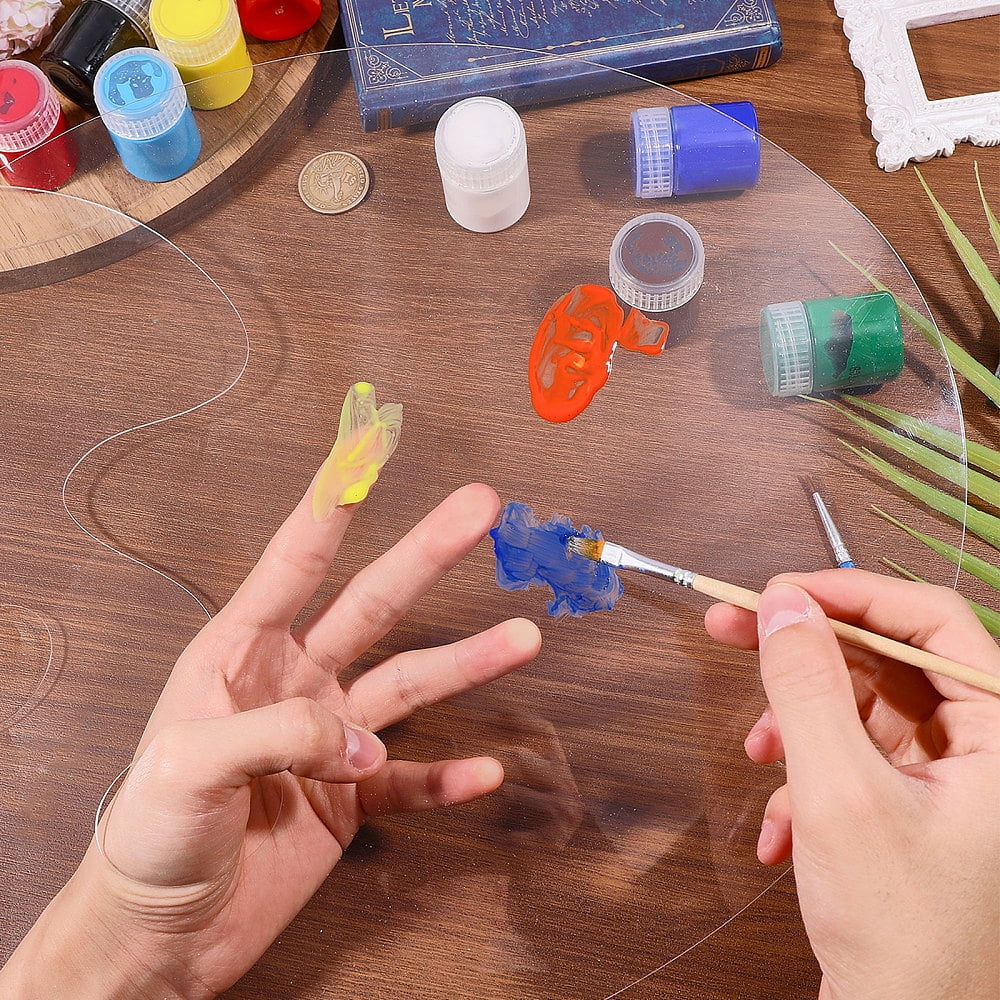 Plastic Watercolor Oil Palette Oval Clear 300x400x2mm Hole: 55x41mm