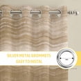 thumbnail image 6 of Brown Kitchen Curtains Window Panels, Vintage Modern Abstract Art Ombre Insulated Window Treatment Curtain, Grommet Curtains for Bedroom/Living Room/Bathroom, 2 Piece 42"Wx54"L, 6 of 8