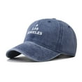 thumbnail image 4 of Under $10 Visors Blue Alphabet Embroidery Solid Color Duck Hat Trend Personality Outdoor Print Breathable Mesh Hat, 4 of 5