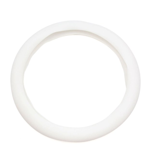 32cm Diámetro externo coche de goma antideslizante cómodo Volante Funda cubierta blanca