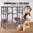 thumbnail image 3 of Dranite Large 7-Level Outdoor Catio, 71x35x67 Inch Cat Enclosure with Platforms & Resting Boxes, 3 of 6