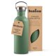 thumbnail image 1 of Botella de Agua de Acero Inoxidable Bambaw 500 ml No Aislada Verde, 1 of 8