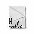thumbnail image 2 of I am a Princess Soft Flannel Fleece Throw Blanket, Girlish Feminine Words Well-being Happiness Self-Love Theme Print, Cozy Plush for Indoor and Outdoor Use, 50" x 60", Black and White, by Ambesonne, 2 of 6
