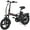 Black, variant on Gocio Peak 750W Electric Bike, 16" x 3.0 One-Piece Fat Tire Foldable Electric Bicycle for Adults Women, 48V 374.4Wh Removable Battery Ebikes, 20MPH Commuter E Bike for Teenager UL2849 Certified
