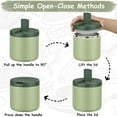 thumbnail image 2 of 19oz Insulated Vacuum Food Jar with Buckle Lid Wide Mouth Soup Thermo for Hot Food Kids Leakproof Stainless Steel Lunch Container- Green-1Pack, 2 of 13