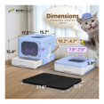 thumbnail image 2 of Foldable Cat Litter Box w/Lid, & Mat, Drawer Design Cat Toilet for Kitten, Two-Way Entry Kitty Litter Box, Odor Control & Easy to Clean, Blue, 2 of 3