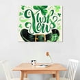 thumbnail image 2 of Orinice Shamrock Hat Lucky Day Fine Art Aesthetic Poster & Print Wall Painting for Classroom Kitchen Office Farmhouse Bathroom Room Decor Pictures Wall Art Painting Art Modern Canvas Prints Canvas St, 2 of 6