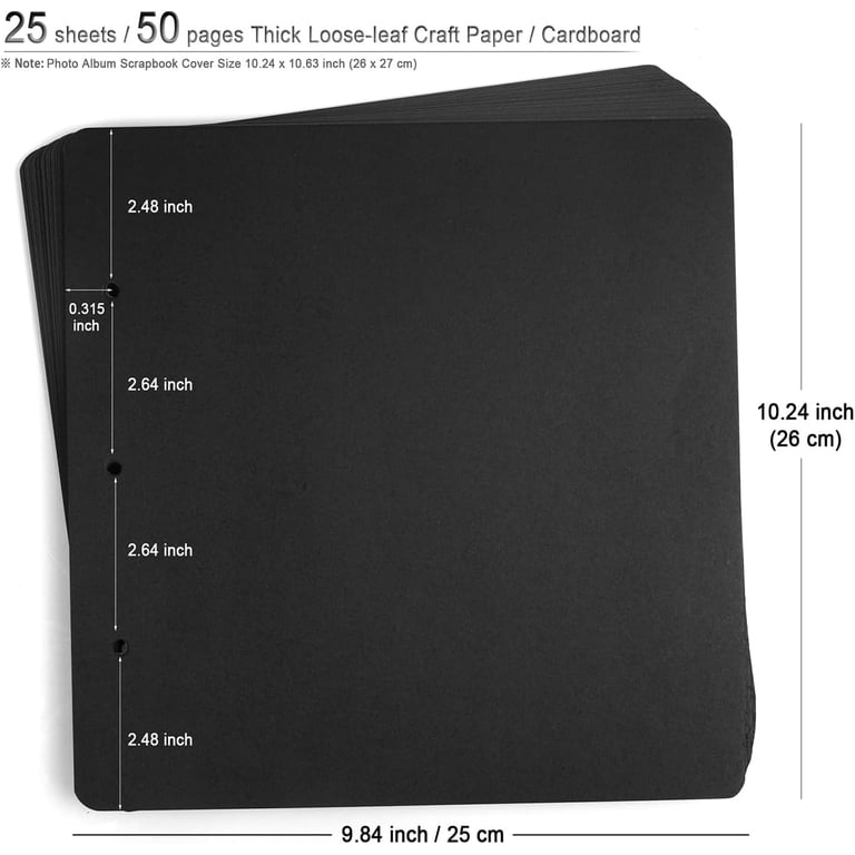 BEVTEE Vintage Leather DIY Scrapbook Album, 10x10 Inch 50 Pages photo 3