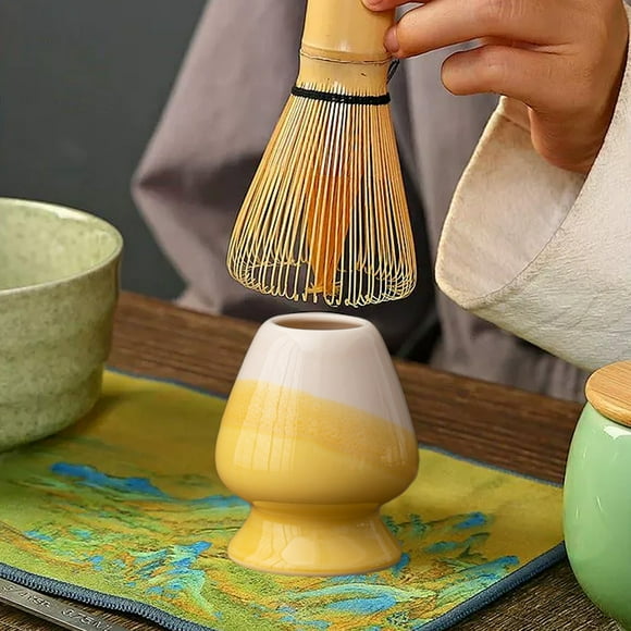 Soporte de cerámica para batidor de matcha,soporte para herramientas de té matcha,para secar el batidor y organizar la mesa