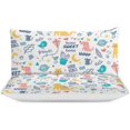 thumbnail image 3 of HAHDAXIA Cute Child Pattern Bedding Solid Comforter Set for All Seasons,3 Pieces(1 Comforter+2 Pillowcases),Soft Microfiber Bedding Set Queen(90"x90"), 3 of 7
