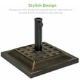 thumbnail image 3 of Best Choice Products 26lb Heavy-Duty Steel Square Patio Umbrella Base Stand w/ Decorative Basketweave Pattern - Bronze, 3 of 7