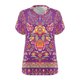 thumbnail image 4 of Camisetas Casuales de las Mujeres de Manga Corta de Cuello en V Oversized Camiseta Deportiva de Verano, Top Impreso Casual, 4 of 4
