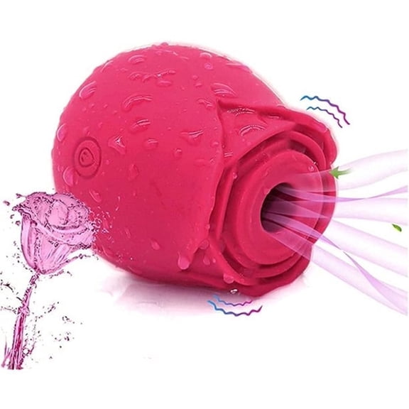 Centerel Rose Vibrator for Women with 7 Modes, Rechargeable Sex Toys for Women(Red)