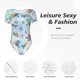 thumbnail image 4 of Balery Colorful Sea Turtle Body de cuello redondo de manga corta para mujer Tops de manga corta Tops básicos-Small, 4 of 7